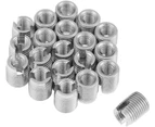 20pcs Self Tapping Threaded Insert, M3 x 6mm Self Tapping Slotted Screw Thread Insert Nut for Helical Repair