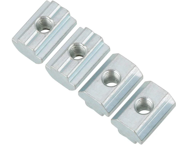 20pcs Standard Slip Nut Galvanized Carbon Steel T Slip Nut for Aluminum Profile Accessories(T-Nut-Muttern Typ 40 M6)