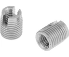 20pcs Self Tapping Threaded Insert, M3 x 6mm Self Tapping Slotted Screw Thread Insert Nut for Helical Repair