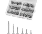 20 sets of M4.2 flat-head self-tapping screws made of zinc, used for dry joints and wooden furniture 13/19/25/32/38/50mm