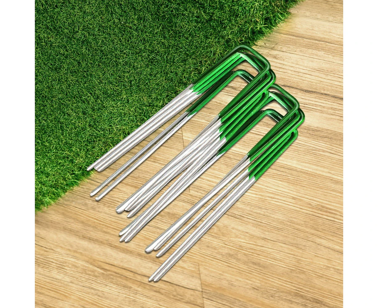 Prime Turf Artificial Grass 200pcs Synthetic Pins Fake Lawn Turf Weed Mat Pegs Joining Tape