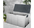 Gardeon 290L Outdoor Storage Box Lockable Cabinet Garden Deck Toy Shed Grey