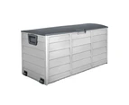 Gardeon 290L Outdoor Storage Box Lockable Cabinet Garden Deck Toy Shed Grey