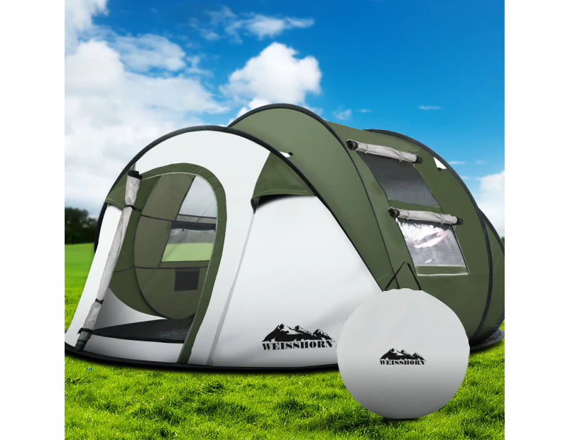 Weisshorn Instant Pop up Camping Tent 4-5 Person Outdoor Hiking Tents Dome