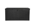 Gardeon Outdoor Storage Box 270L Container Lockable Garden Bench Tool Shed Black