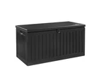 Gardeon Outdoor Storage Box 270L Container Lockable Garden Bench Tool Shed Black