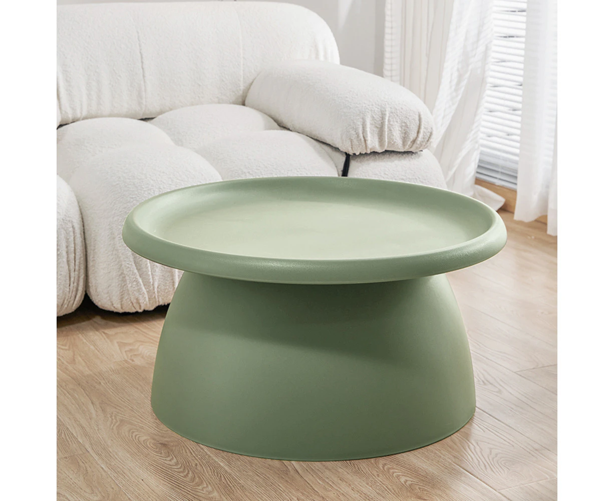 Artiss Coffee Table Round 71CM Plastic Green