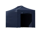 Instahut Gazebo 3x4.5 Pop Up Marquee Folding Tent Wedding Gazebos Camping Outdoor Shade Canopy Navy