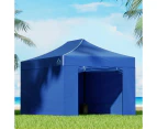 InstaHut Gazebo 3x4.5 Pop Up Marquee Folding Tent Wedding Gazebos Camping Outdoor Shade Canopy Blue