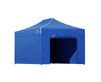 InstaHut Gazebo 3x4.5 Pop Up Marquee Folding Tent Wedding Gazebos Camping Outdoor Shade Canopy Blue