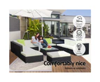 Gardeon 13-Piece Outdoor Sofa Set Wicker Couch Lounge Setting Cover