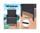 Gardeon 4 Seater Outdoor Sofa Set with Storage Cover Wicker Table Chair DarkGrey