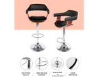 Artiss Selina Bar Stools Set of 2 Swivel Kitchen Chairs Black