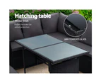 Gardeon Outdoor Dining Set Sofa Lounge Setting Chairs Table Bench Black Cover