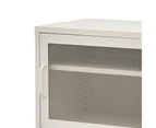 ArtissIn Double Mesh Door Storage Cabinet Organizer Bedroom White