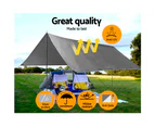 InstaHut Tarp Tarpaulin 3.6x4.8m Canvas Camping Heavy Duty Sun Cover