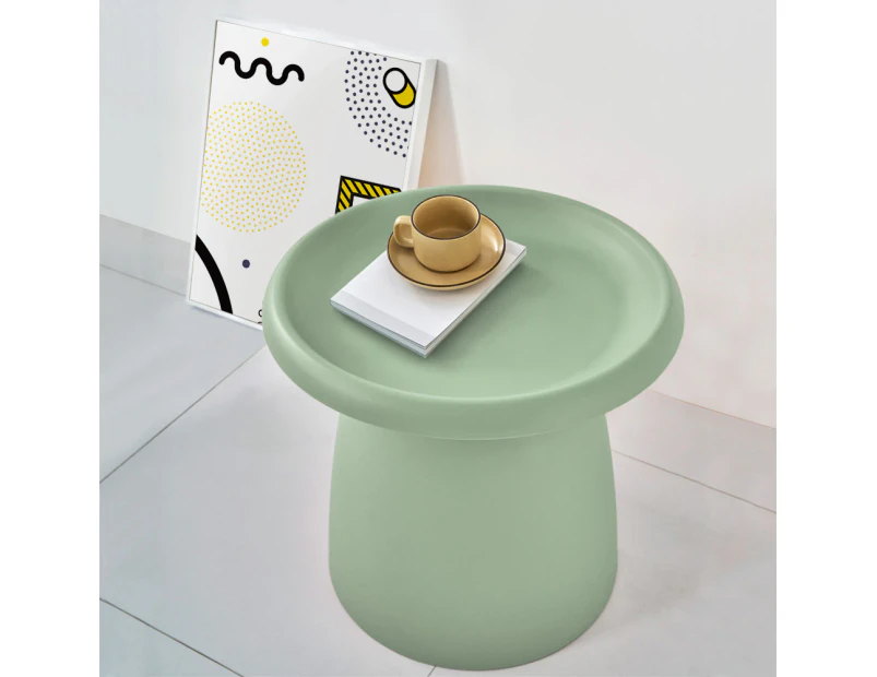 Artiss Coffee Table Round 52CM Plastic Green