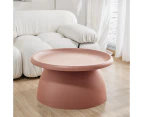 Artiss Coffee Table Round 71CM Plastic Pink