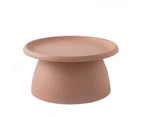 Artiss Coffee Table Round 71CM Plastic Pink