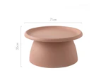 Artiss Coffee Table Round 71CM Plastic Pink