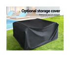 Gardeon 10-Piece Outdoor Sofa Set Wicker Couch Lounge Setting Cover