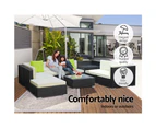 Gardeon 9-Piece Outdoor Sofa Set Wicker Couch Lounge Setting 7 Seater