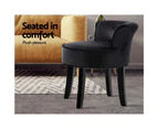 Artiss Vanity Stool Velvet Black Abella