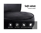 Artiss Vanity Stool Velvet Black Abella