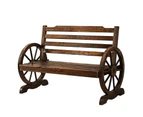 Gardeon Outdoor Garden Bench Wooden 2 Seat Wagon Chair Patio Furniture Brown