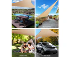 InstaHut Waterproof Shade Sail 5x5x5m Rectangle Sand 95% Shade Cloth