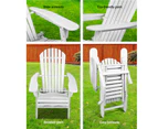 Gardeon 2PC Adirondack Outdoor Chairs Wood Foldable Sun Lounge Patio Furniture