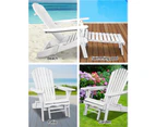 Gardeon 2PC Adirondack Outdoor Chairs Wood Foldable Sun Lounge Patio Furniture