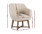 Artiss Tub Chair Armchair Solid Lounge Armchairs Single Sofa Accent Fabric Retro