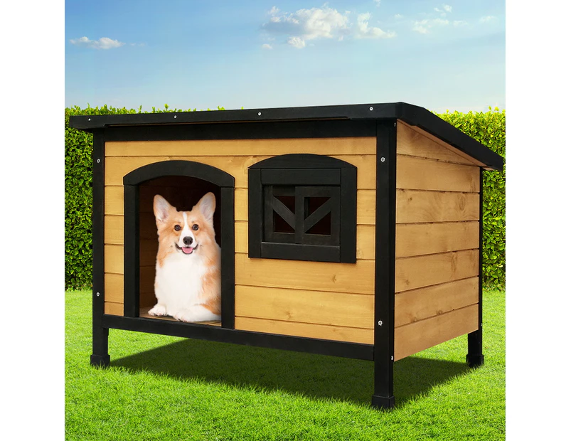 i.Pet Dog Kennel Extra Large Wooden Outdoor Indoor Puppy Pet House Cabin Crate Weatherproof