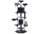 i.Pet Cat Tree 203cm Tower Scratching Post Scratcher Condo Trees House Bed Grey