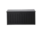 Gardeon Outdoor Storage Box 240L Container Lockable Garden Bench Tool Shed Black