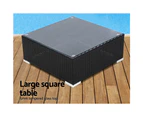 Gardeon 5-Piece Outdoor Rattan Sofa Set Couch Lounge Setting - Black