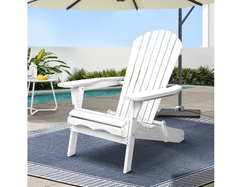 Gardeon Outdoor Furniture Adirondack Chairs Beach Chair Lounge Wooden Patio Garden