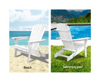 Gardeon Outdoor Furniture Adirondack Chairs Beach Chair Lounge Wooden Patio Garden