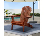 Gardeon Outdoor Chair Folding Beach Camping Chairs Table Set Wooden Adirondack Lounge Garden Patio