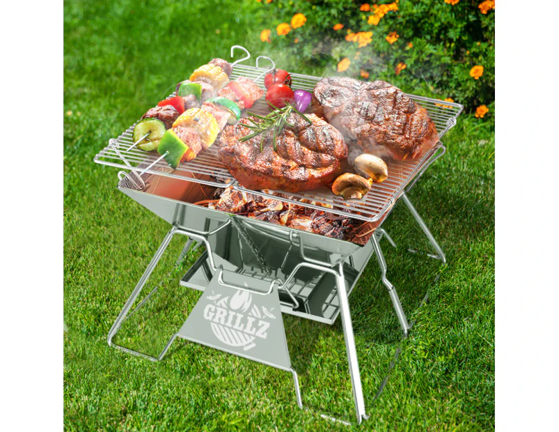 Grillz Fire Pit BBQ Grill with Carry Bag Portable