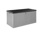 Gardeon Outdoor Storage Box 270L Container Lockable Garden Bench Tool Shed Grey