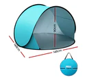 Weisshorn Pop Up Beach Tent Camping Hiking Portable Sun Shade Shelter Fishing