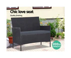 Gardeon 4 Piece Outdoor Lounge Setting Patio Furniture Sofa Set Grey