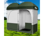 Weisshorn Double Camping Shower Toilet Tent Outdoor Portable Change Room