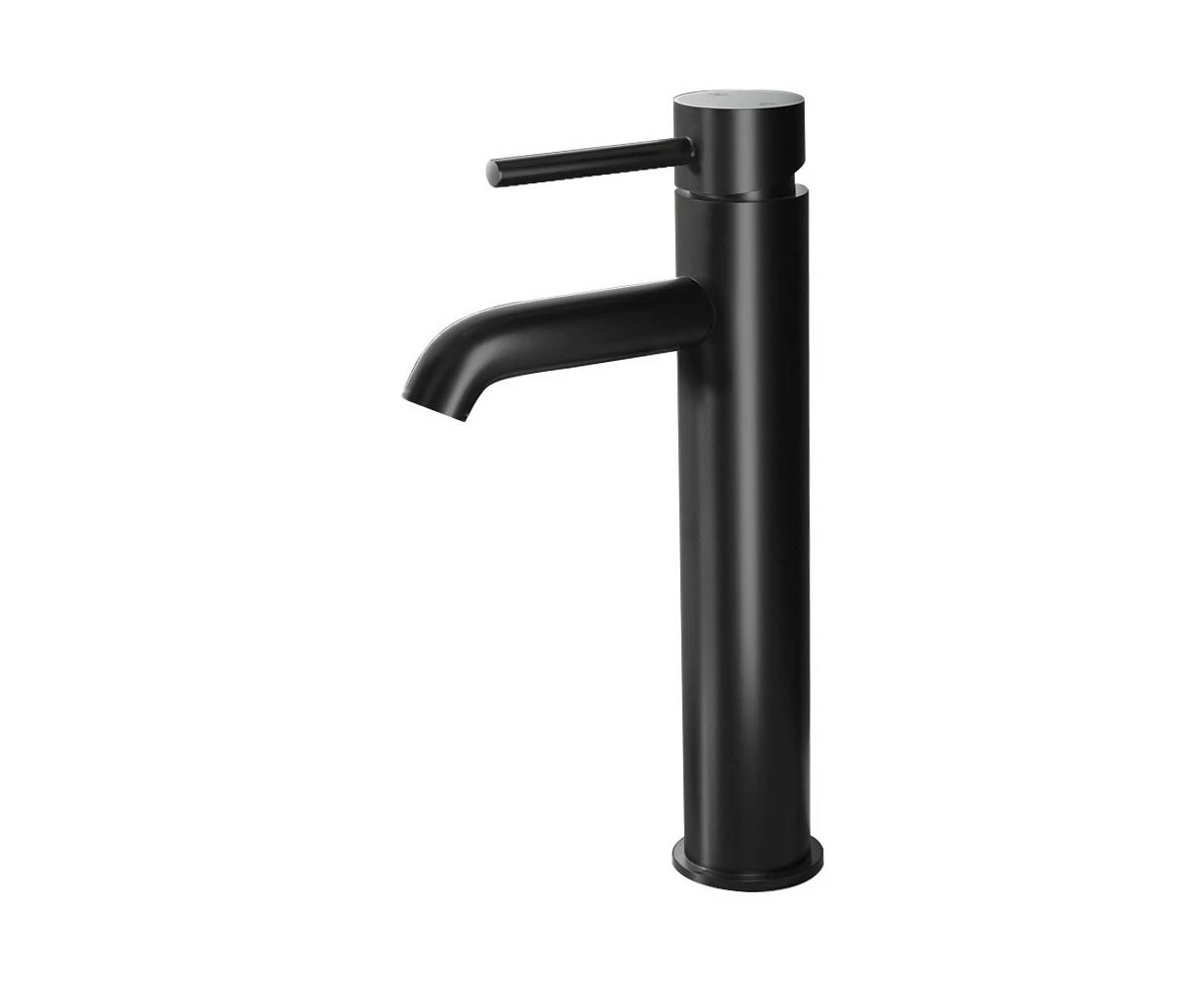 Cefito Bathroom Basin Mixer Tap Round Tall Faucet Vanity Laundry Black