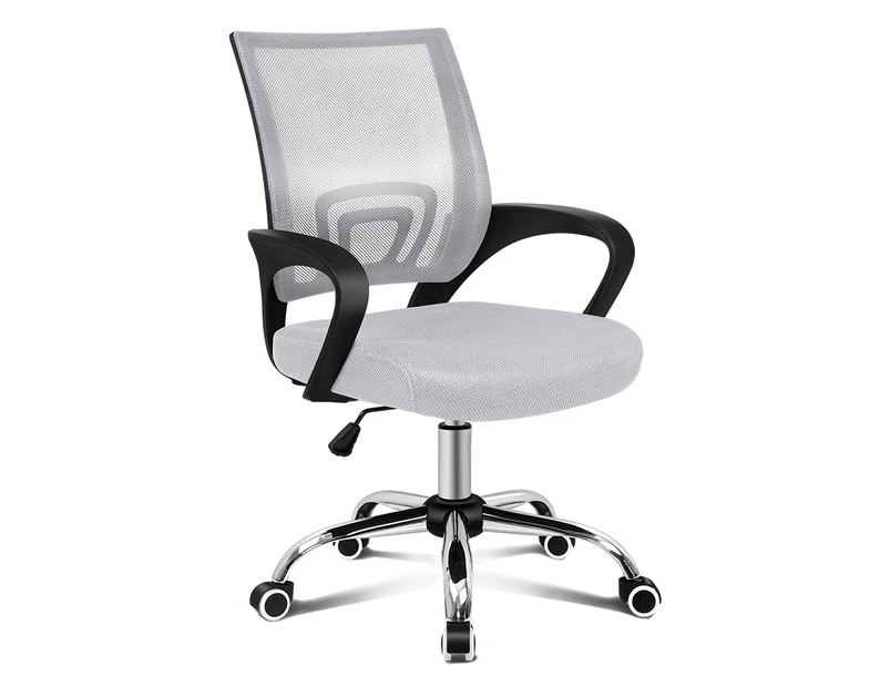 ALFORDSON Mesh Office Chair Mid Back Grey