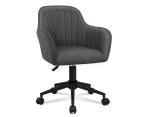 ALFORDSON Office Chair Fabric Armchair Alvis Dark Grey