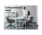 ALFORDSON Office Chair Fabric Armchair Alvis Dark Grey