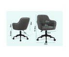 ALFORDSON Office Chair Fabric Armchair Alvis Dark Grey